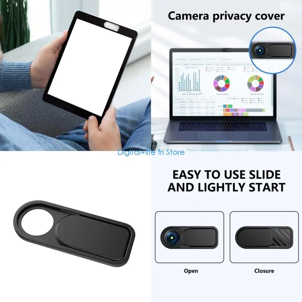 E06D Slimly Camera Cover Slide for Privacy Protections in Computers Camera Cover Slide AntiPeeping Protectors Shutter Slider