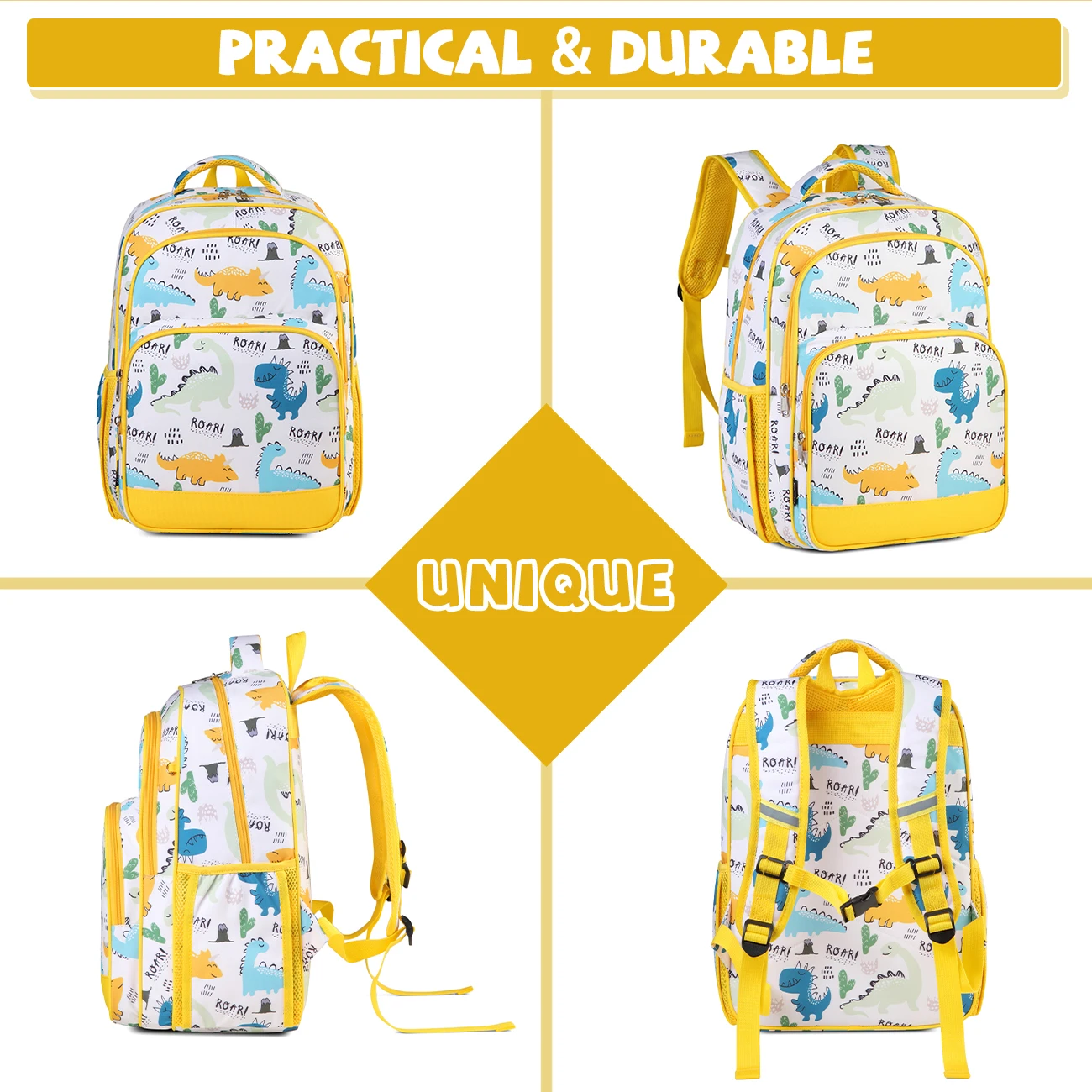 Kids backpacks, 16in Water Resistant Boys Girls Backpack for Preschool/Primary/Elementary School Bookbag
