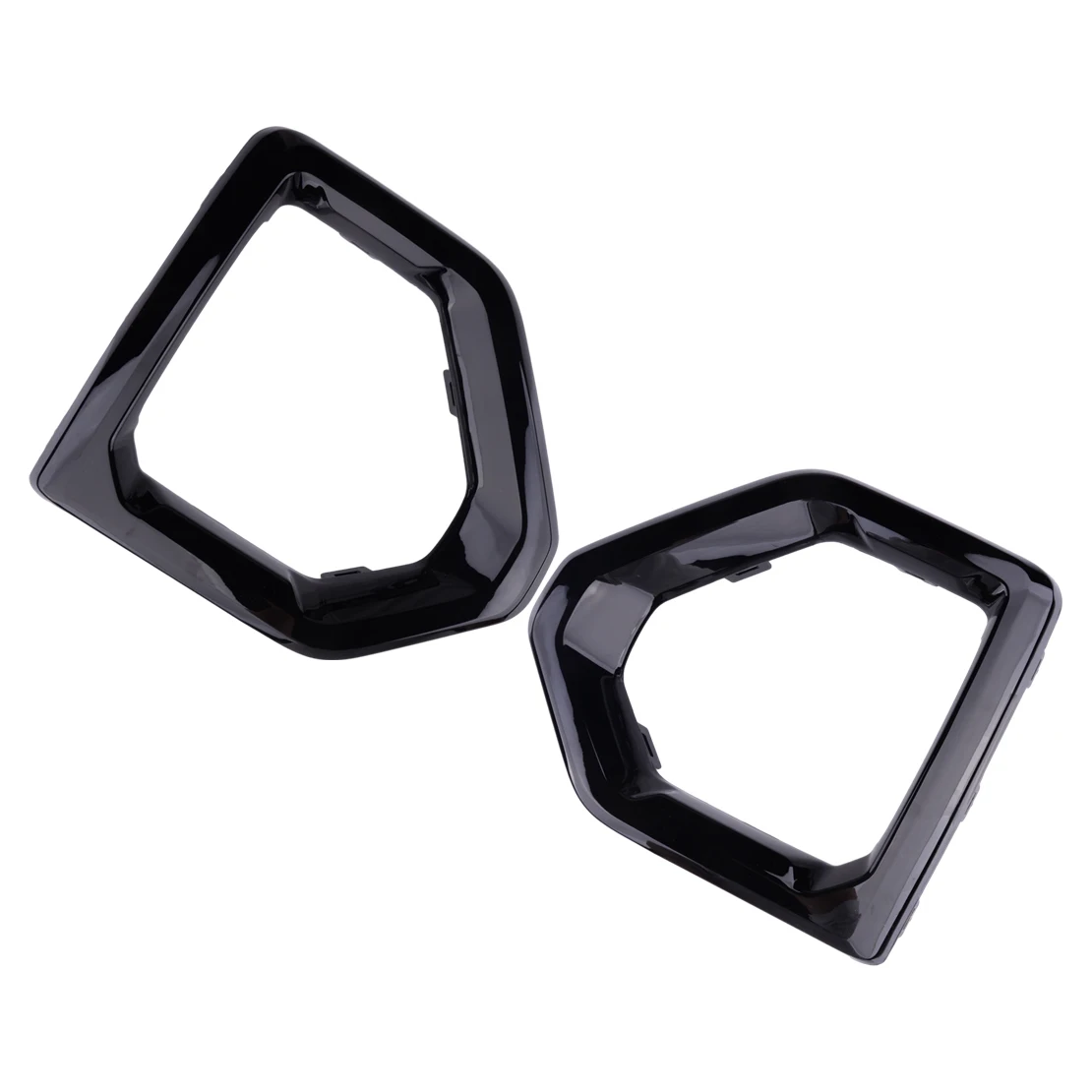 

84176753 84176752 1Pair Front Fog Light Outer Bezel Cover Trim Fit For GMC Sierra 1500 Denali SLT AT4 2019-2021 Glossy Black