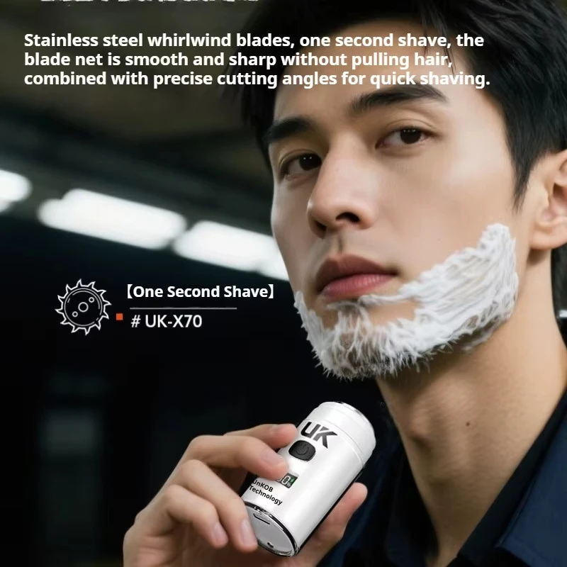 New UNKO Portable Men Electric Shaver Home Rechargeable Led Digital Display Electric Shaver Waterproof Mini Beard Trimmer Tools