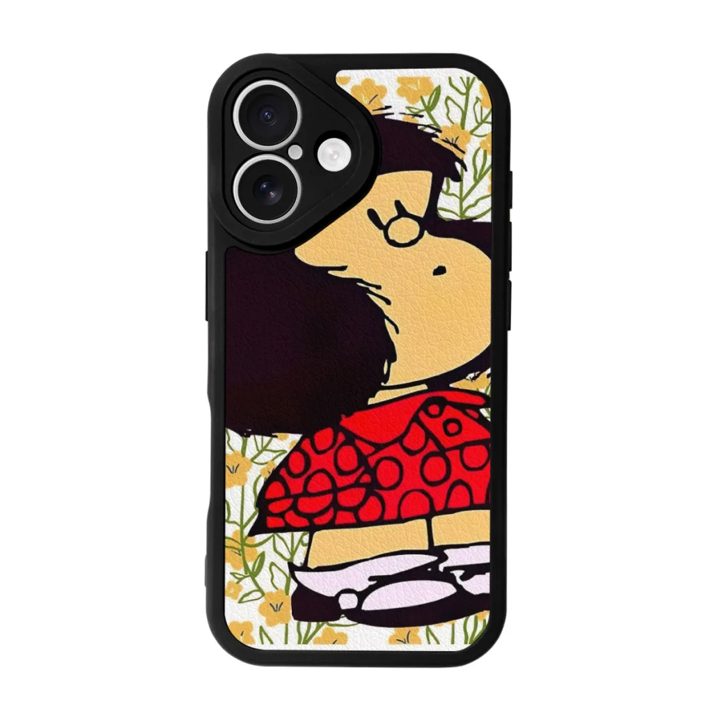 

Phone Case For iPhone 16 Pro Max Silicone Skin Case Cartoon Mafalda