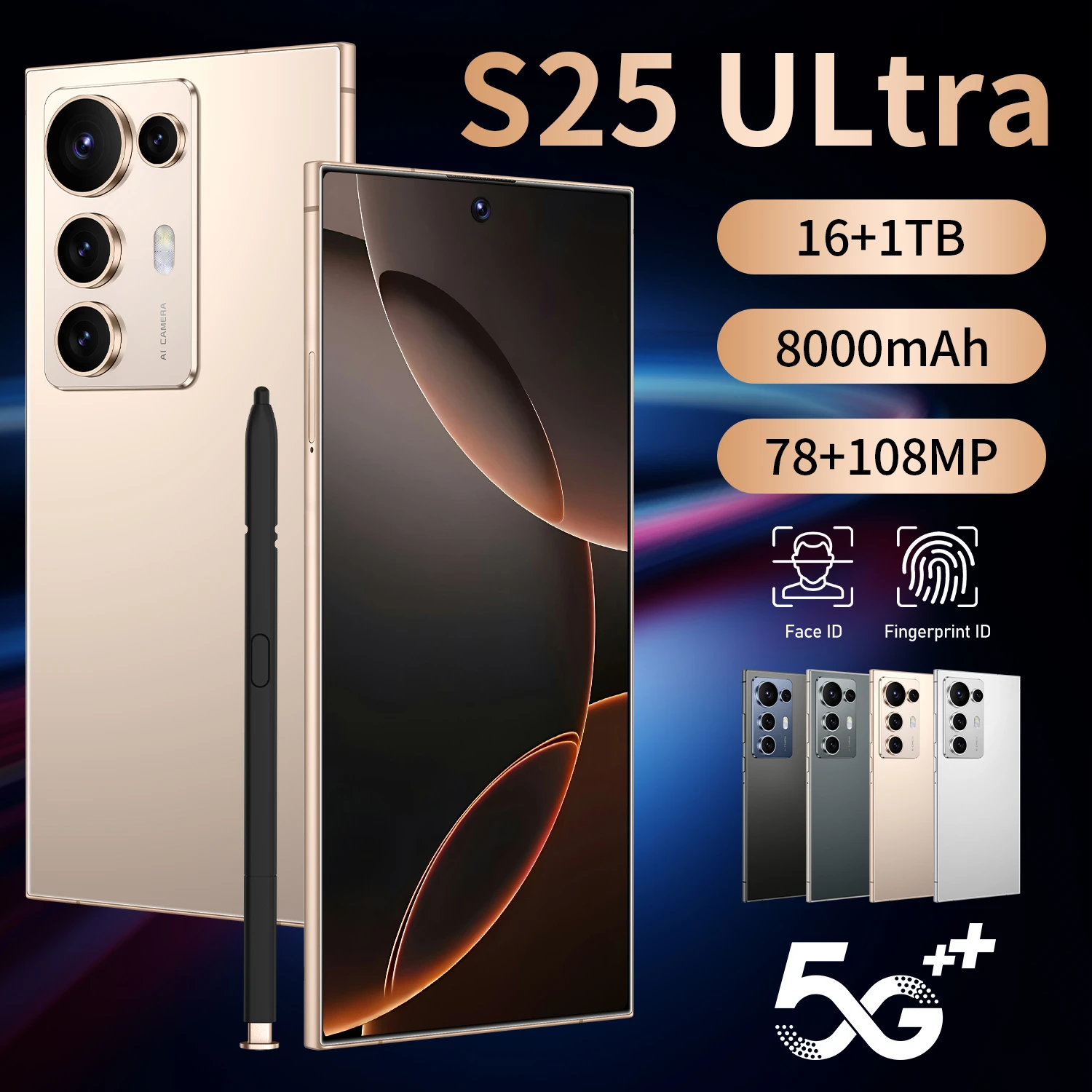 

Global Version S25 Ultra Original Smart Android Phone 7.3 Inch HD Screen 108MP Camera 7800mAh Dual SIM Dual Standby Unlock Phone