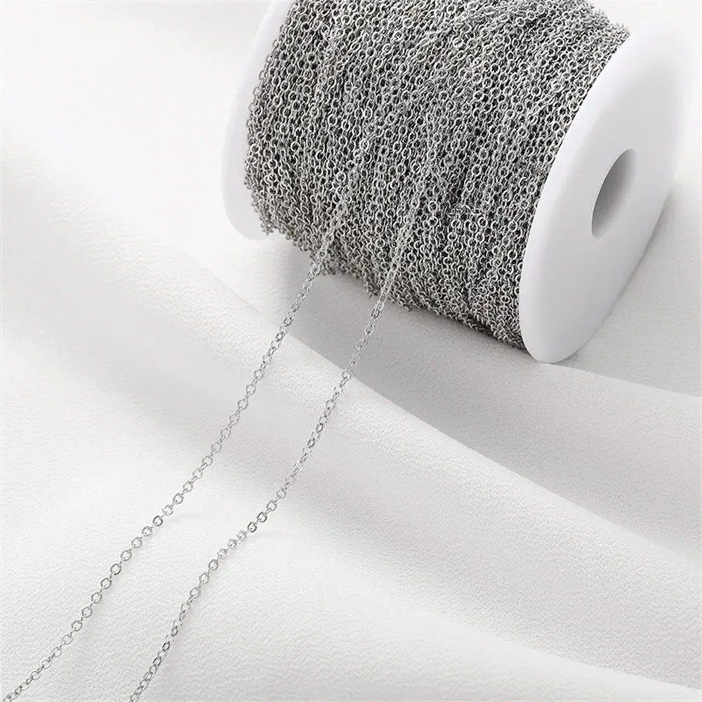 

Platinum-plated Copper Chain O-shaped Chain Loose Chain Handmade Diy Bracelet Necklace Extension Chain Jewelry Accessories L028