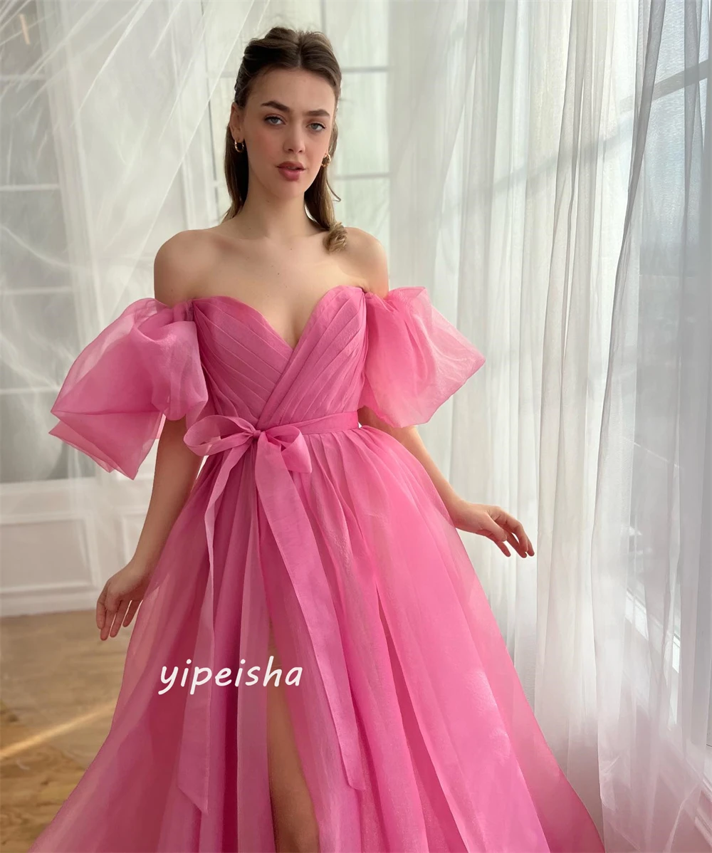 Yipeisha-Robe de Bal Drapée en Organza, Tenue de Soirée Formelle Simple et Moderne, sur Mesure, pour Occasions