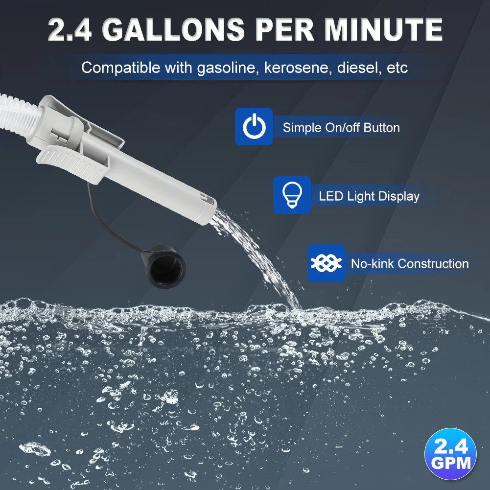 Fuel Transfer Pump with Auto-stop Sensor 2.4GPM 51\