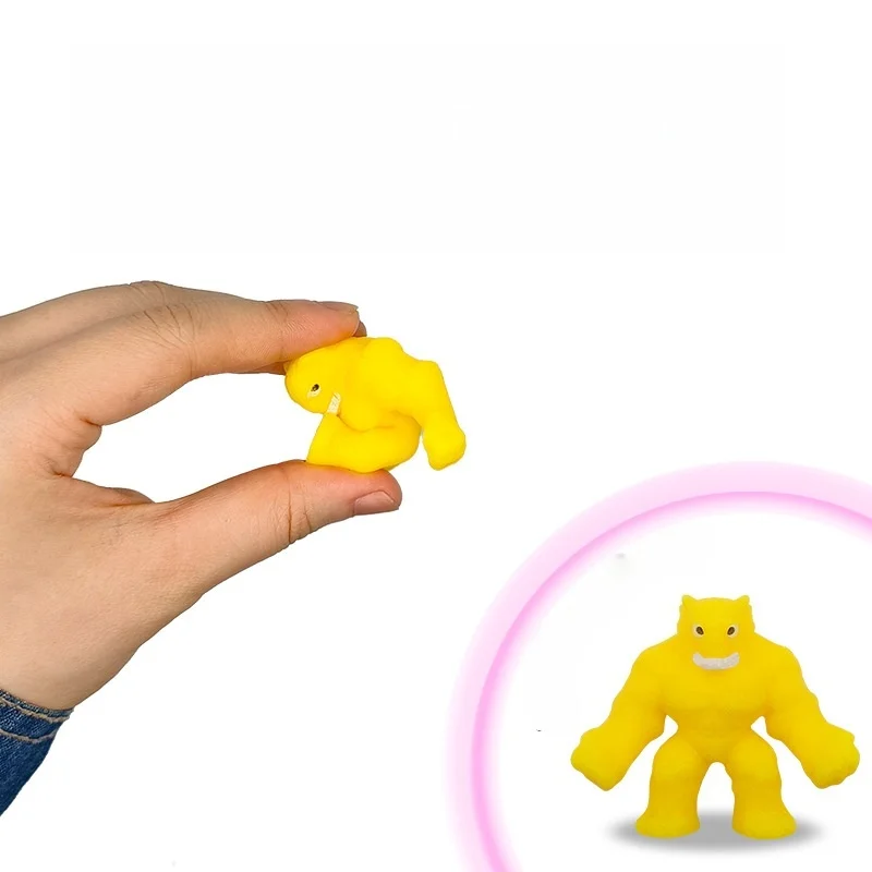10pcs Kids Karakter Zachte Modder Stress Reliever Speelgoed Stretching Monsters Knijpen Poppen met Knijpen Muziek Kenmerken voor Gift