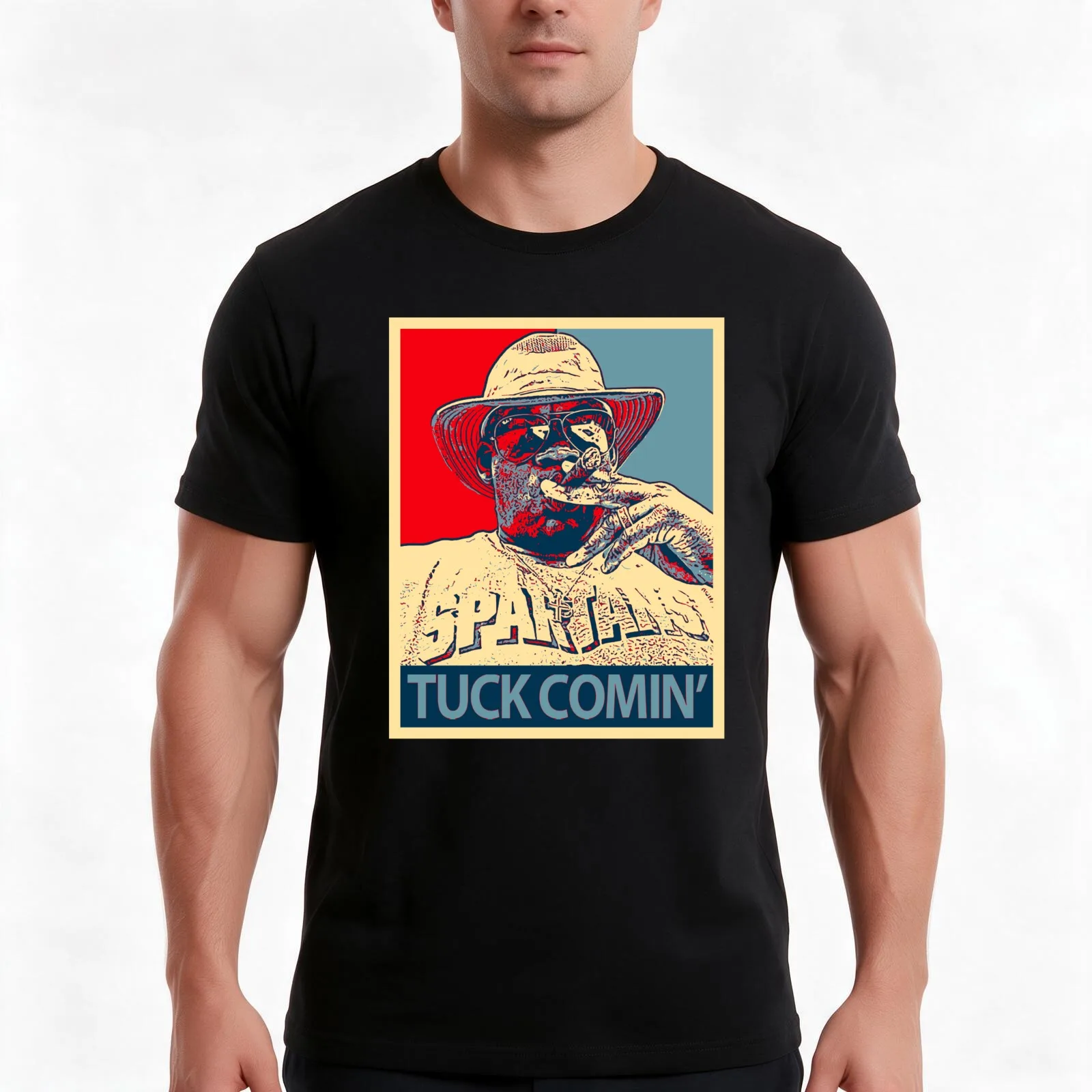 tuck comin T-Shirt, Summer Casual Cotton Tee, Oversized Streetwear Tops, Vintage Graphic Print, Loose Fit Short Sleeve