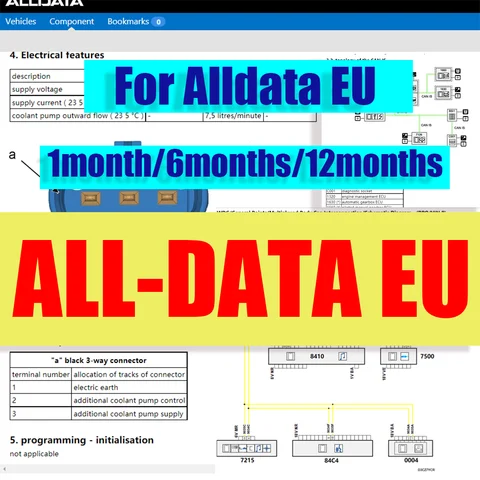 2026 Online Account for Alldata EU Car Repair Software Full Version All Data Repair Wiring Diagrams Support Mobile /PC Login