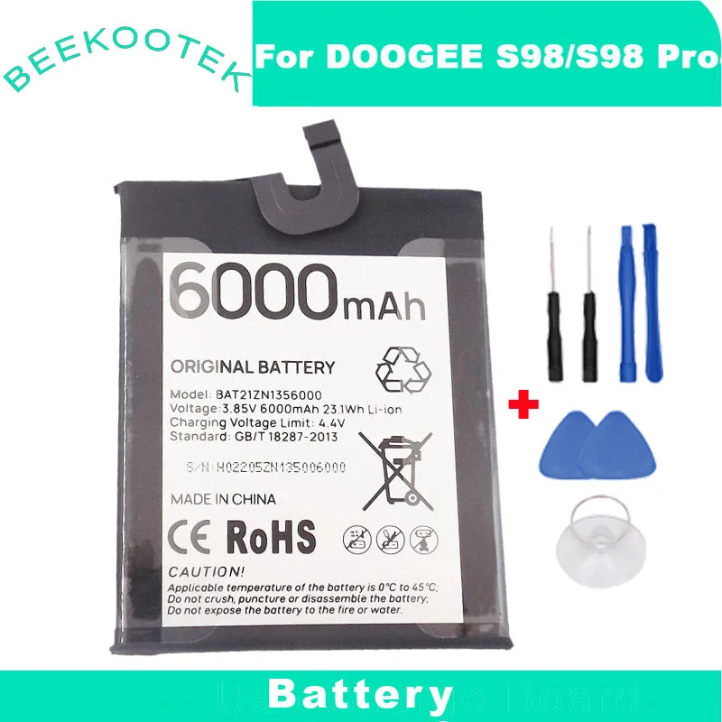 

In stock 100% Original For DOOGEE S86 S97 battery 8500mAh NEW for Doogee BAT21ZN1318500 battery