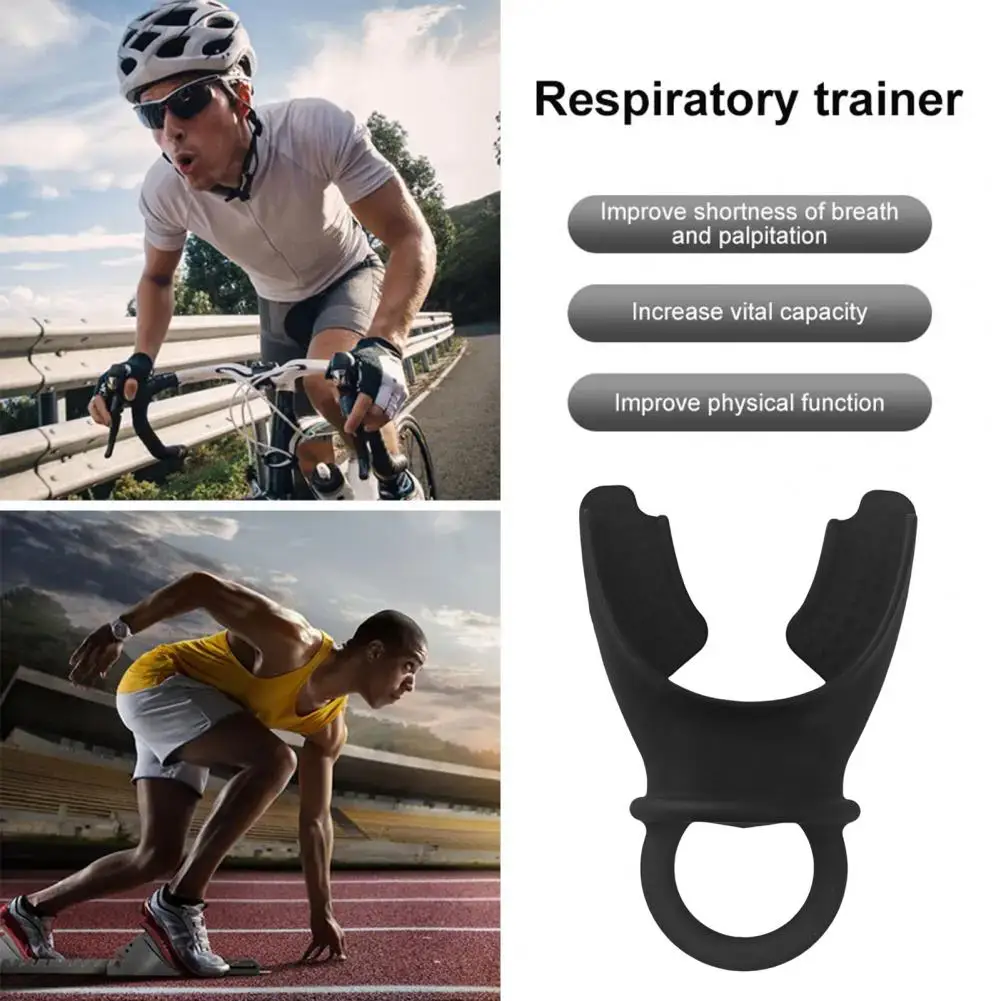 Breathing Trainer Lung Respirator Fitness Equipment Respiratory Silicone Training for Breath Expiratory Exercise Device