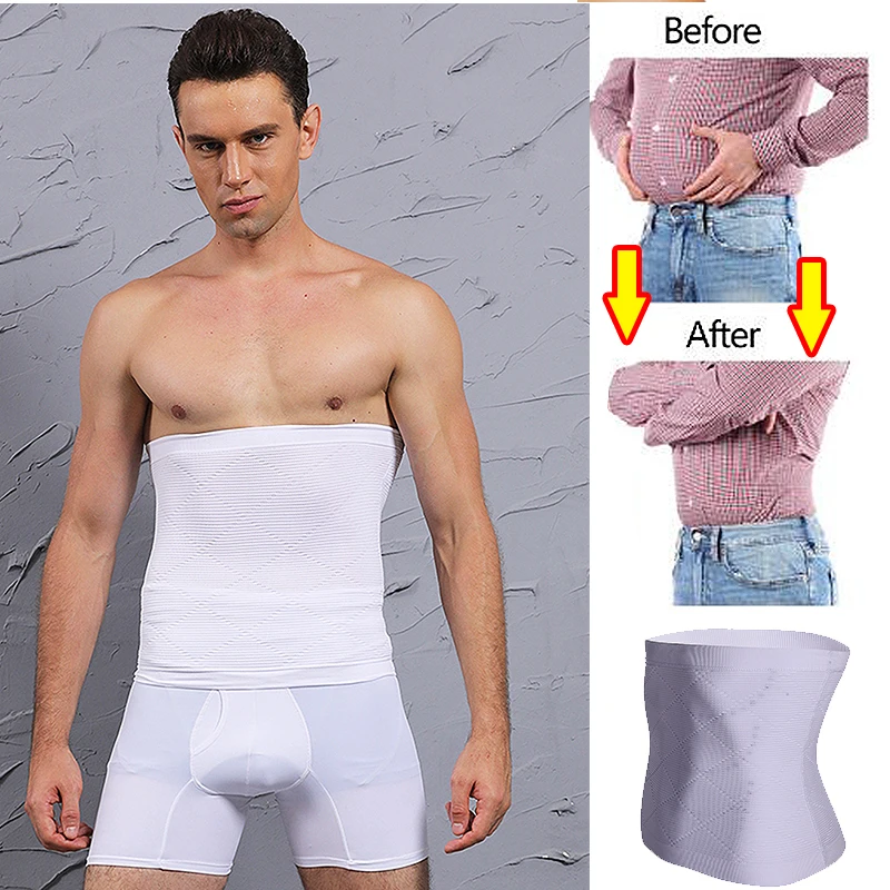 Men Body Shaper Slimming Waist Trainer Belt Corset Abdomen Belly Shapers Tummy Control Fitness Compression Shapewear