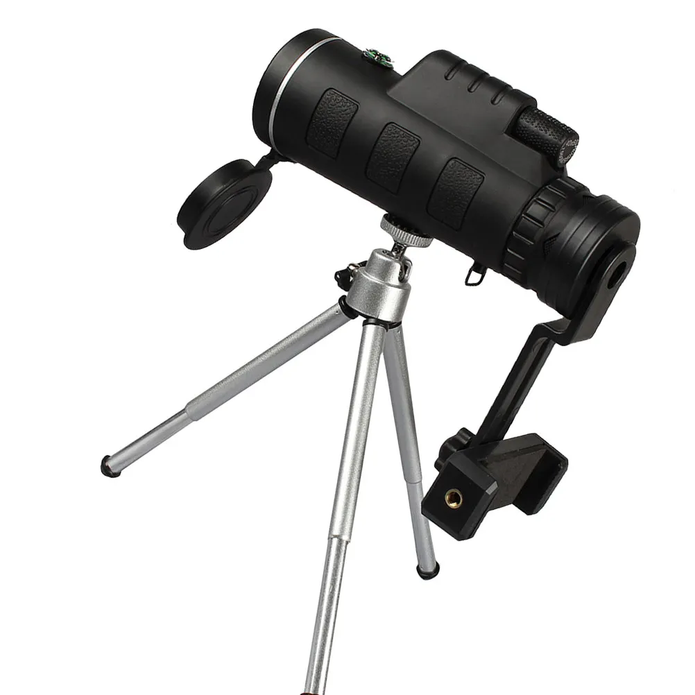 40x60 Monocular Telescope with Bak4 Lens Fmc Coating Wide Field of View Low Light Performance Portable Compact for Birding