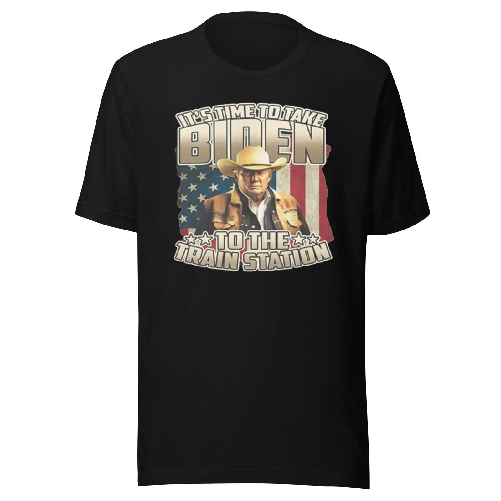 

Политическая футболка с изображением Трампа, с коротким рукавом, 100% хлопок