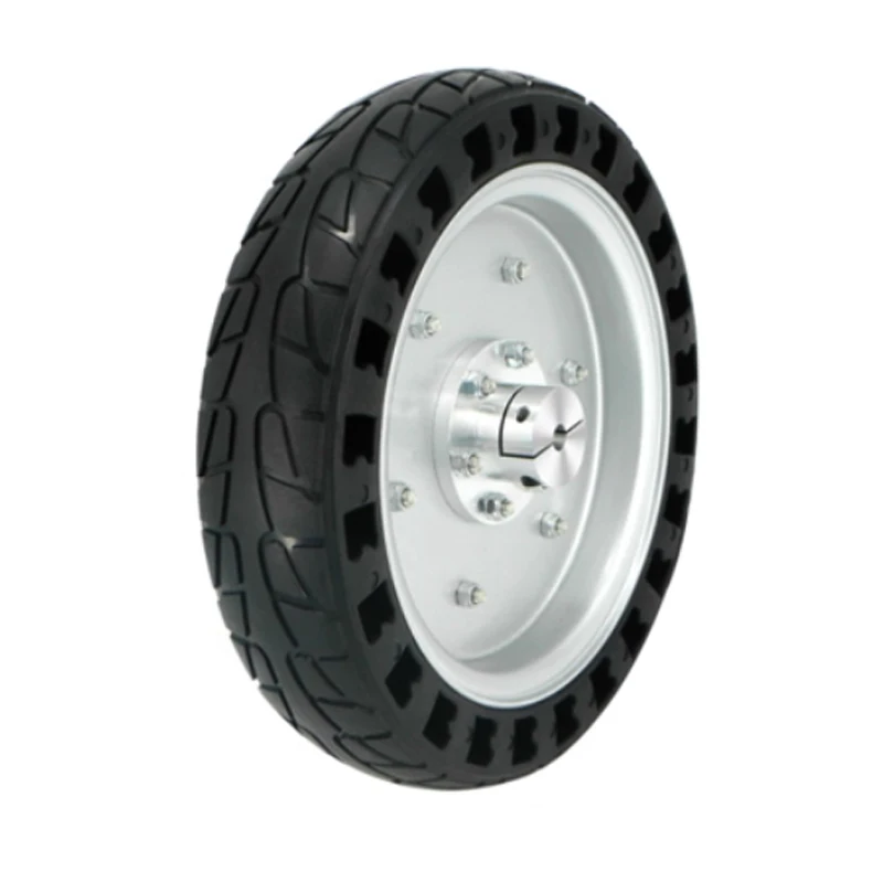 217mm 8.5-inch Driving Wheel With Keyway Hub AGV Tire No Inflation Diy Parts