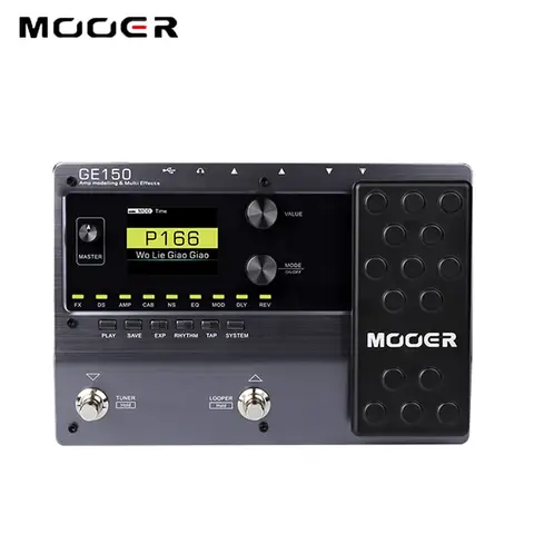Mooer GE150 Multieffektprocessor Digital Rörförstärkare Modelleringspedal Gitarr Looper (80-talet) 55 Högkvalitativa Förstärkarmodeller 151 Effekter 8 best sales rörförstärkare gitarr - №5