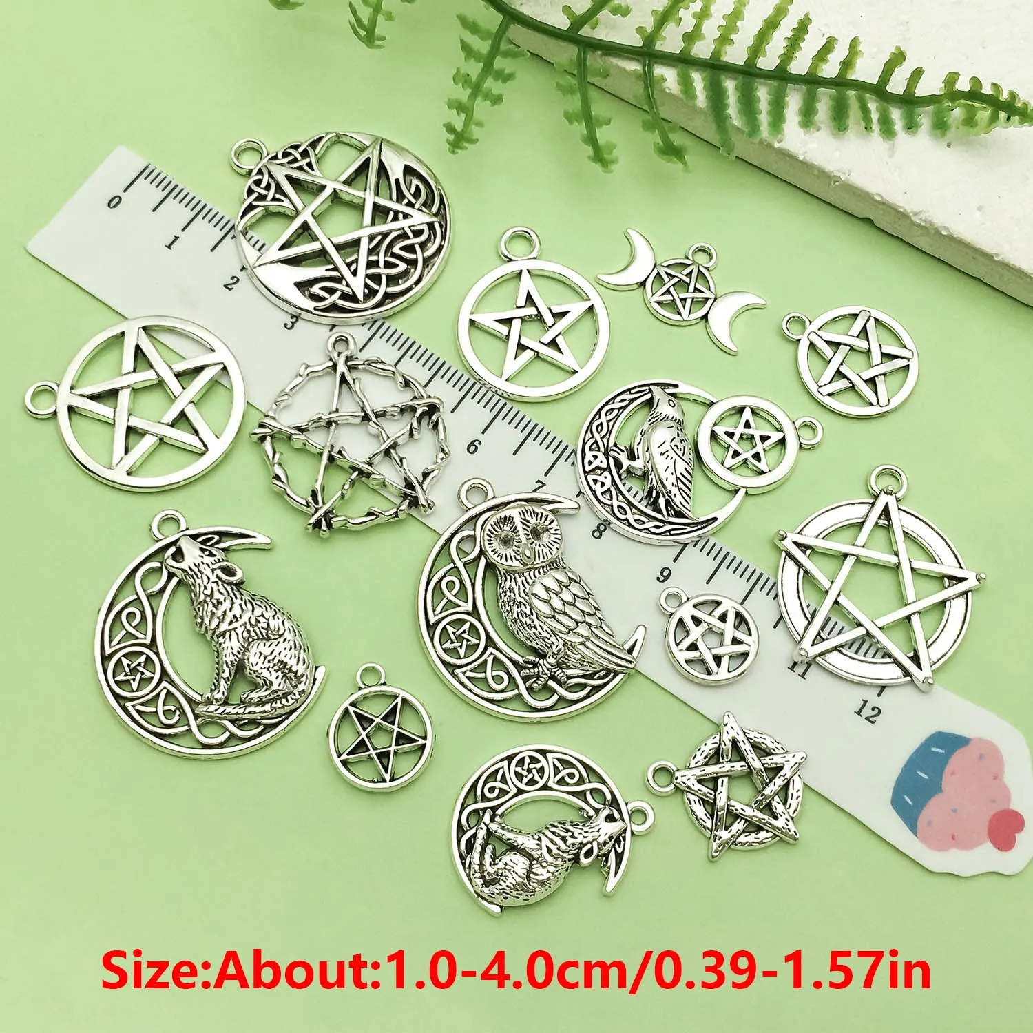 10/15pcs Hollow Pentagram Star, Bird Animal Charms Alloy Pendants for DIY Bracelet Necklace Earrings Jewelry Making Accessories
