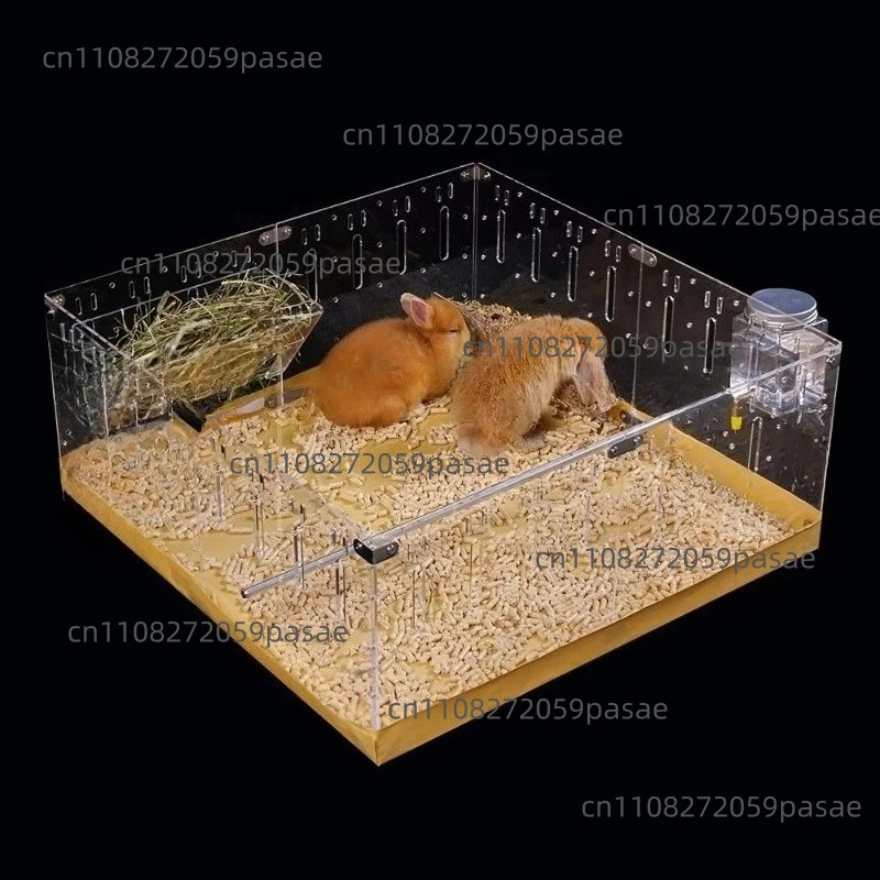 New design DIY transparent acrylic small animal pet fence breathable expandable cage, suitable for guinea pigs and hamsters