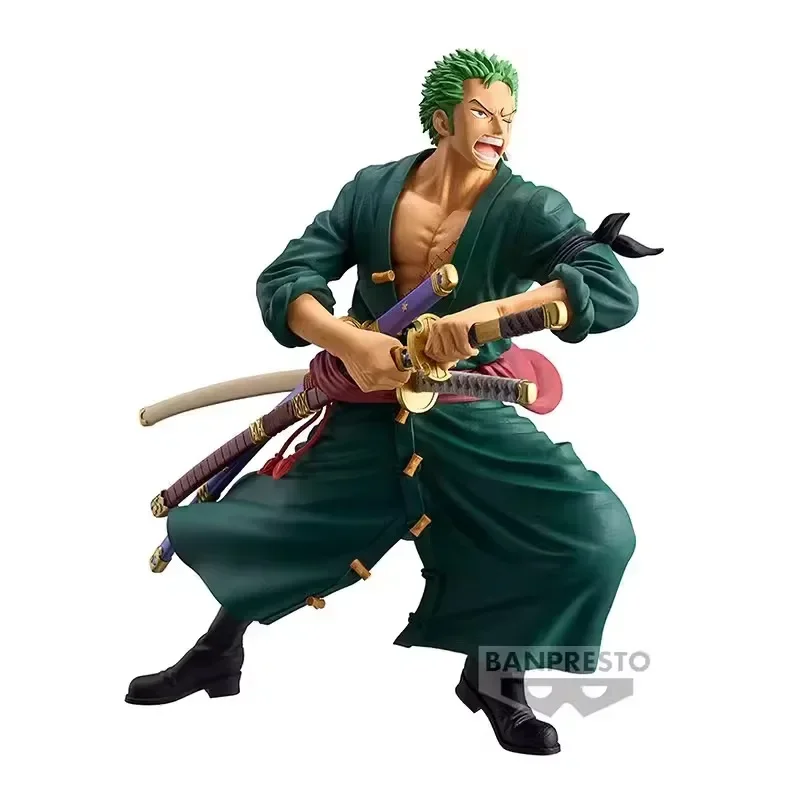 Bandai Original Banpresto Anime ONE PIECE Grandista Roronoa Zoro PVC Action Figure Model Collector Toy birthday christmas gift