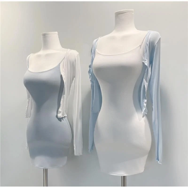 

5STUDIO Sexy Multi-Color Bandeau Dr Bodycon Chest Enhancing Women's Flavor Tight Fit Wrap around Skirt Long Sve ort ...