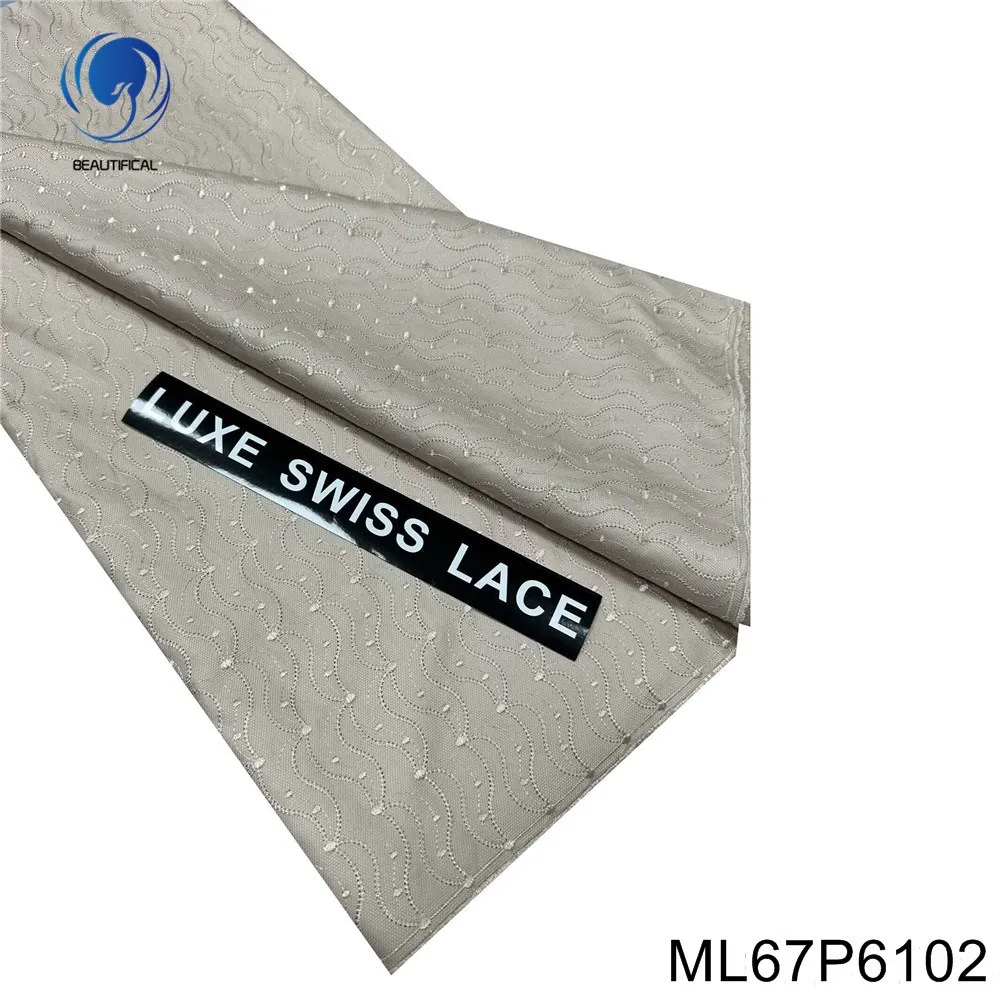 

2025 African Fabric Solid-color Men's Clothing Swiss Shirt Satin Soft Pure Cotton Interwoven Clothing Wedding Sewing ML67P61