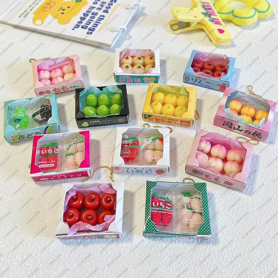 Japanese Miniature Fruit Capsule Toy Squishy Boxed Strawberry