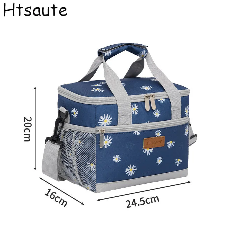 

Милая портативная изолированная сумка для обеда, большая емкость с принтом, термосумка-контейнер для еды, водонепроницаемые сумки-холодильники для студентов и взрослых