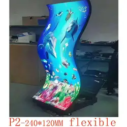 EUROP&UAS&AUSTRIA P2 Flexible LED Display Indoor SMD Full Color Module post Advertising Screen Panel Computer Phone Control