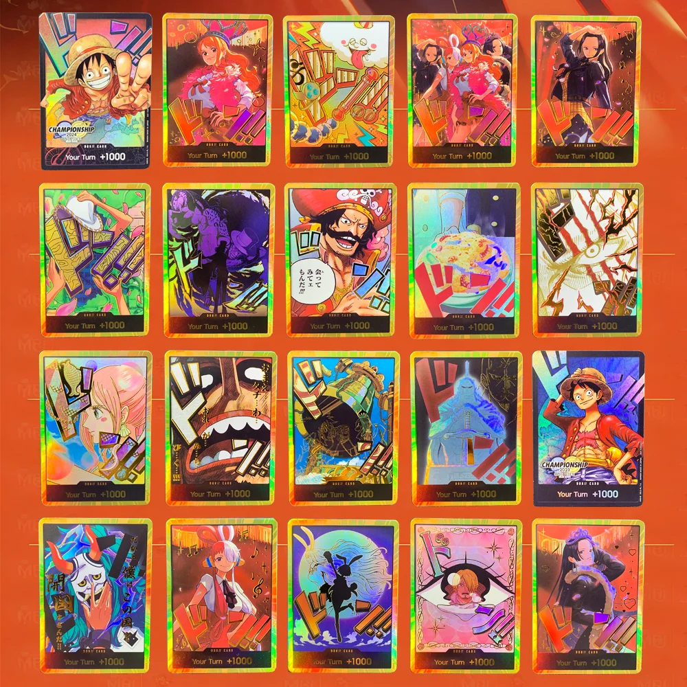 

One Piece Latest Chapter English Version Gold DON!!! The Best PRB-02 Cards Shanks Boa Hancock FOIL NM Refraction Flash Toy Gifts