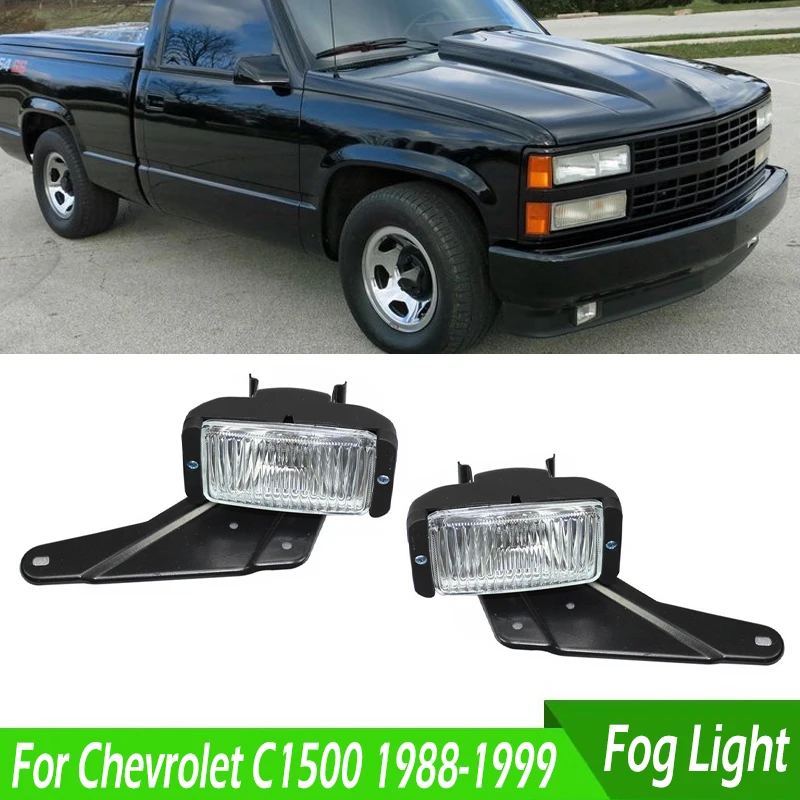 

Front Bumper Fog Light Fog Lamp Assembly Driving Light Daytime Running Light W/Bulbs For Chevy GMC C/K 1500 2500 3500 1988-2000