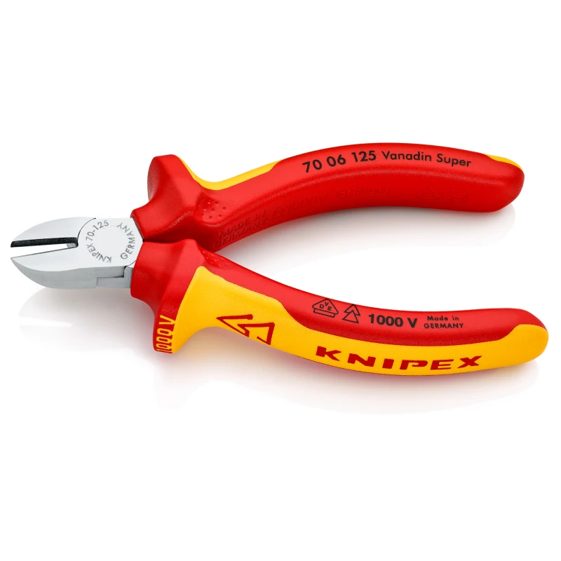 KNIPEX 70 06 125 Diagonal Cutter 1000V VDE Tested Mini Compact Plier 125mm