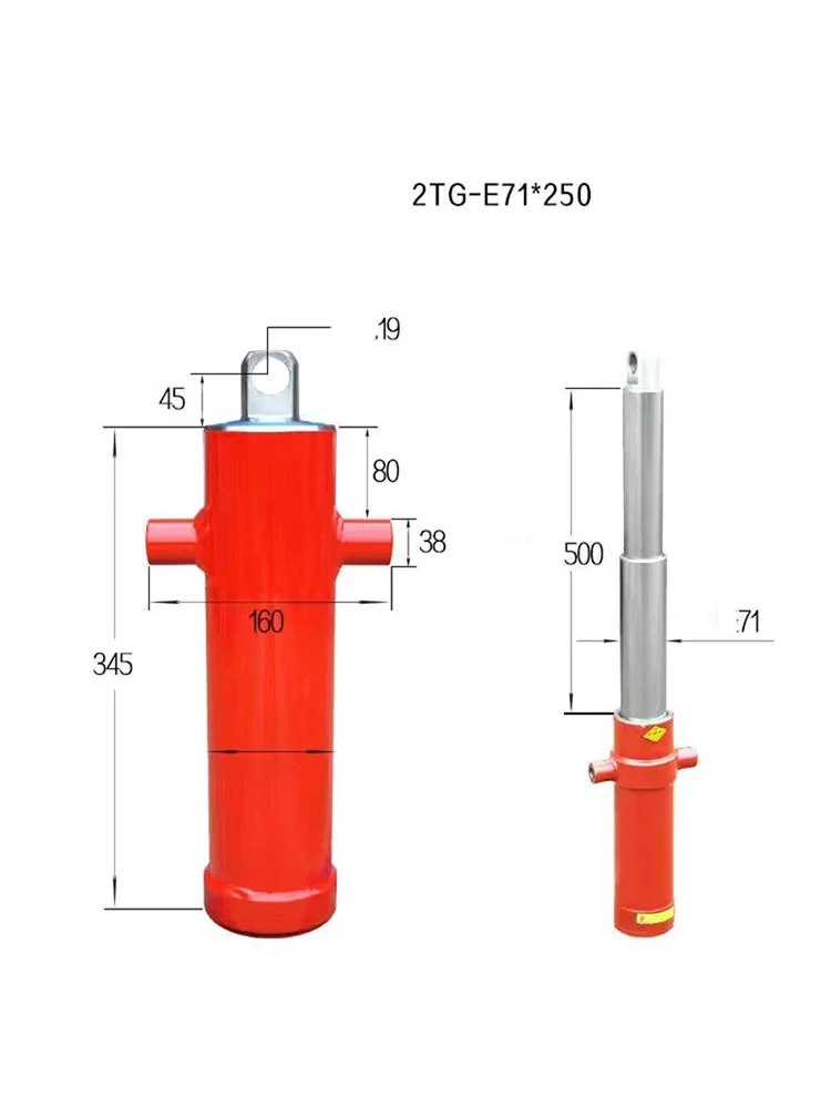 2tg-e71 * 500 cilindro hidráulico unidirecional multi-seção tipo manga ferramenta hidráulica veículo agrícola acessórios superiores retráteis