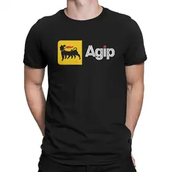 Men's T-Shirts Oils Car Funny Cotton Tees Short Sleeve AGIP T Shirts O Neck Tops Summer