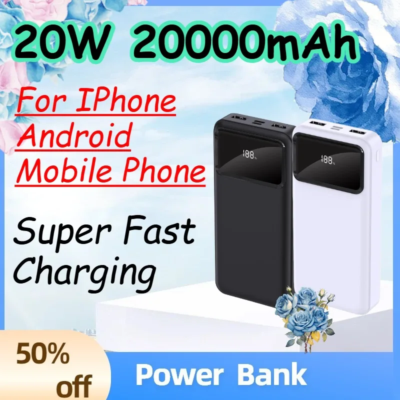 

20W 20000mAh High Quality Power Bank for IPhone Android Mobile Phone Super Fast Charging PowerBank
