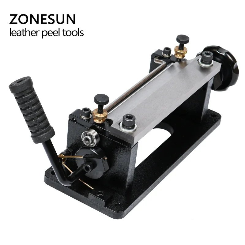 ZONESUN Manual Leather Skiver, Peel Splitter Tools, Shovel Skin Machine, Vegetable Tanned Leather Peeler, DIY, 6 \