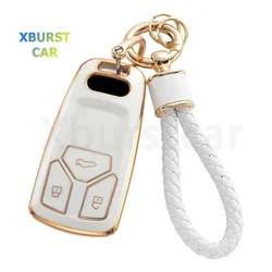 For Audi A4 B9 A5 A6 8S 8W Q5 Q7 4M S4 S5 S7 TT TTS TFSI RS TPU Car Remote Key Case Cover Protector Fob Shell Accessories