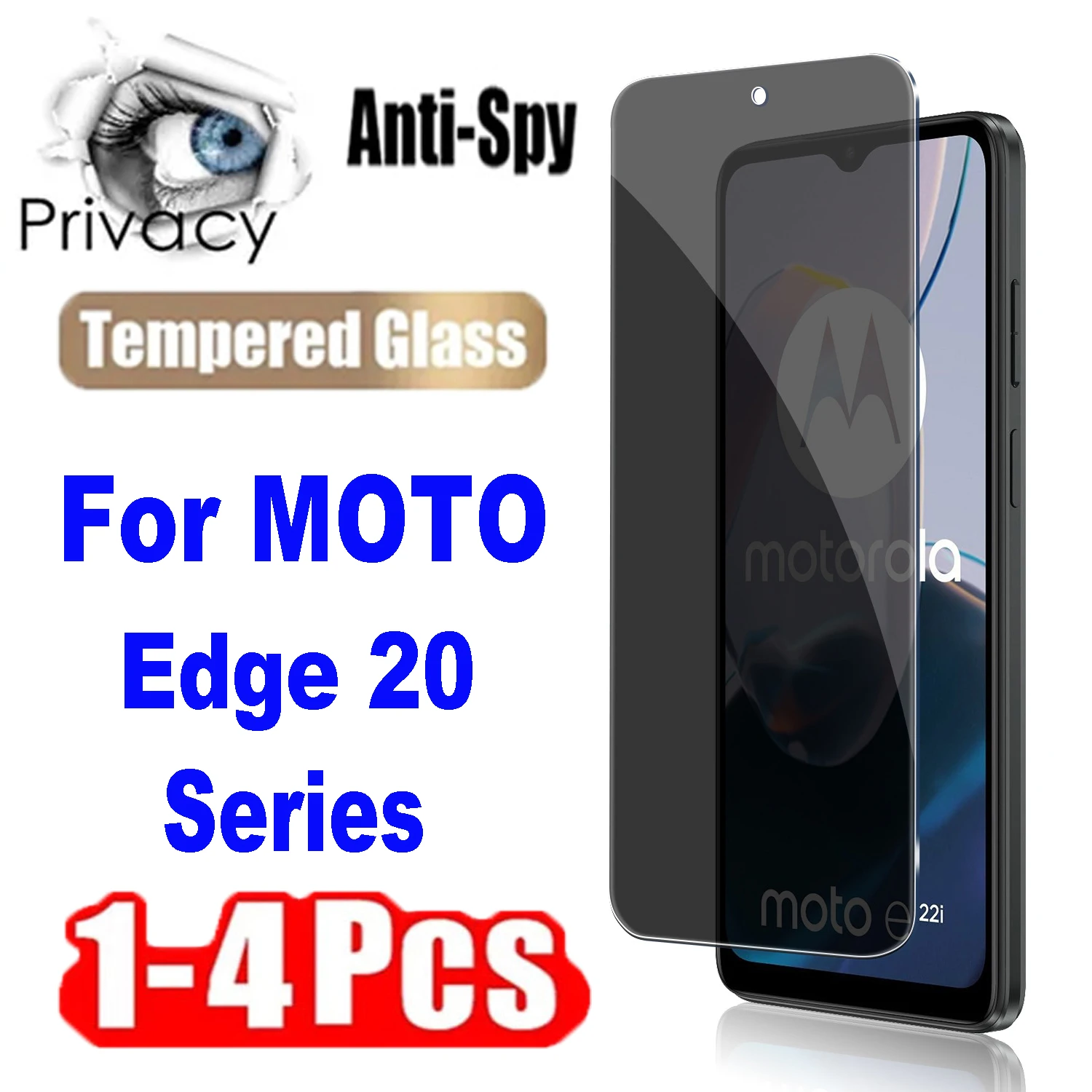 1-4Pcs Privacy Protective Tempered Glass for Motorola Moto Edge 20 Lite 20 Pro 20 Fusion Screen Protectors Films Glass