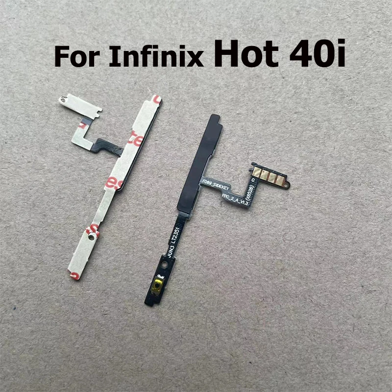 New For Infinix Hot 40 40i Pro Switch On Off Power Volume Buttons Flex Cable Volume Button Ke Replacement