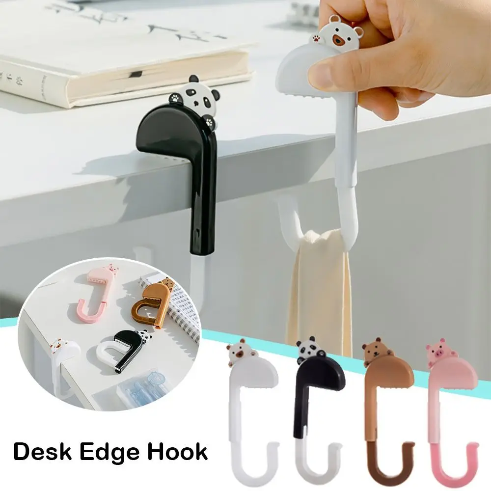 Cute Adjustable Desk Edge Hook Animal Shape Anti-slip Gaming Headset Desk Hanger Portable Bag Hooks Home Office Organizer