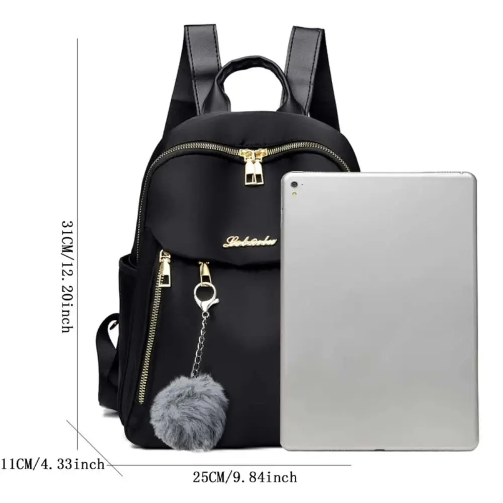 Fashion Simple Black Backpacks Large Capacity Women Backpacks Travel Bag Harajuku Student Schoolbag Oxford Backpack Unisex Bags