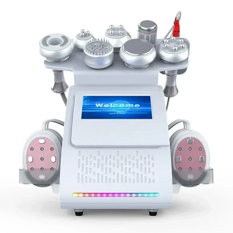 9 in 1 Tool 80K Cavitation Ultrasonic Body Slimming Machine Multi-Polar Frequency Anti-Wrinkle Rejuvenation Skin Lift Tighten