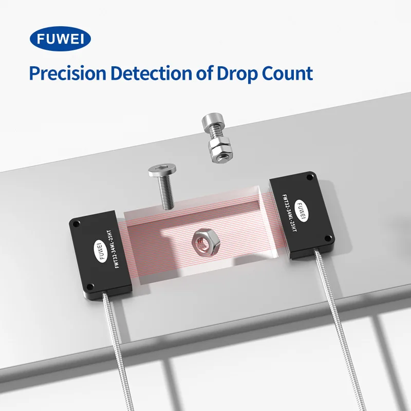 FWT32-34ML-25HT Mask Machine Metallic Sheath Through Beam Area Matrix Type Grating  Fiber Optic Sensor