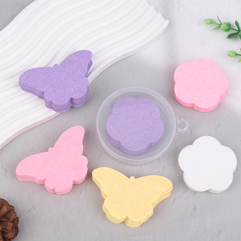 20개입/박스 나비 모양 압축 페이셜 스펀지 화장품 하이드로테라피 스펀지 스파 페이스 패드 클렌징 메이크업 제거 각질 제거용