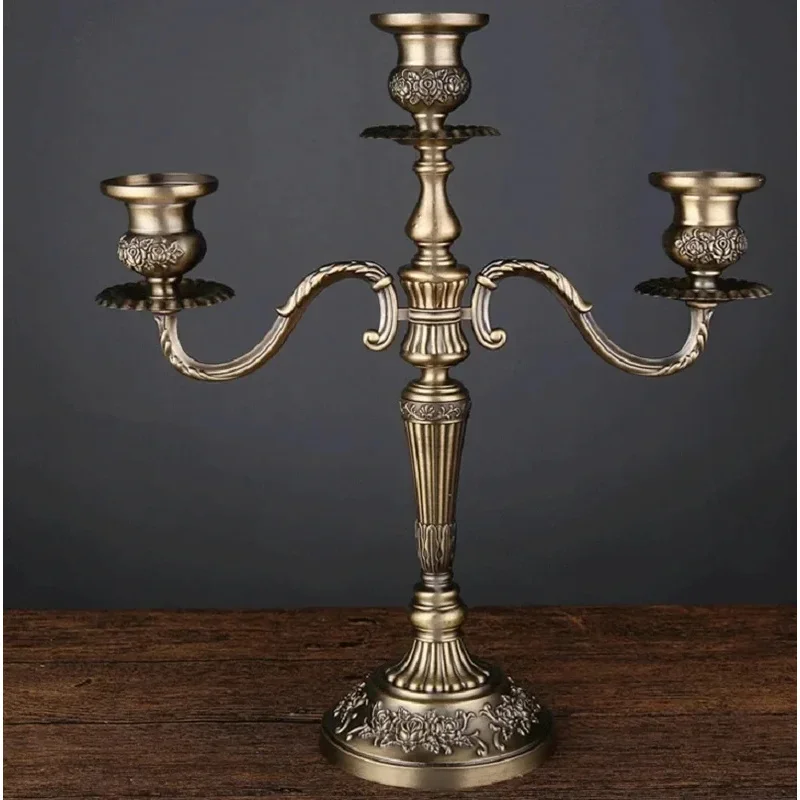 New Bronze Candelabra Metal 5-/3 arms Holders Wedding Decoration Candlesticks Event Candle Stand Table Centerpiece