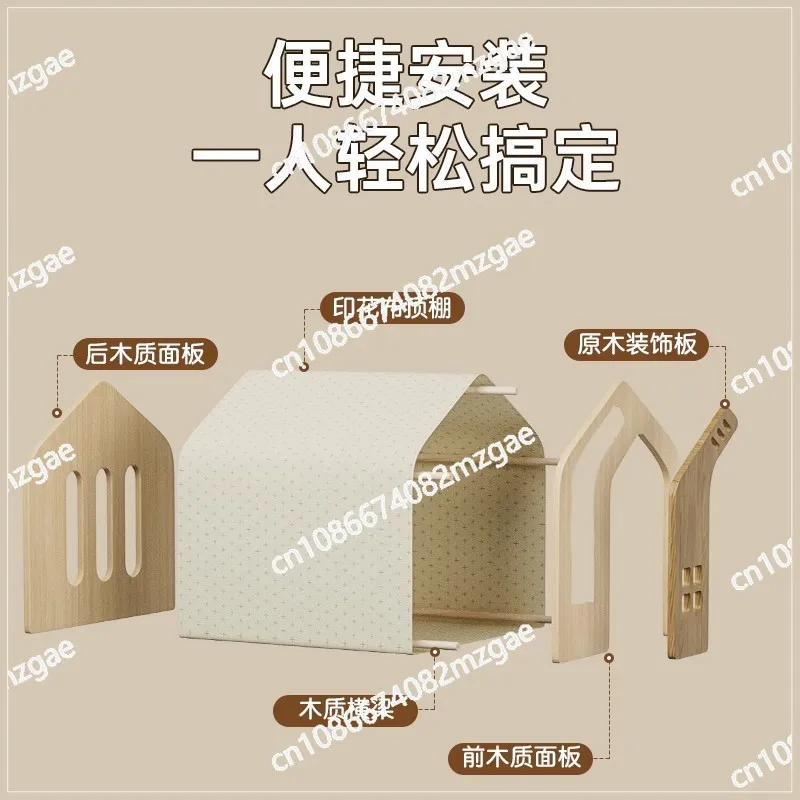 Solid wood pet cat kennel universal in all seasons Medium and small dog kennel house Villa cage nest