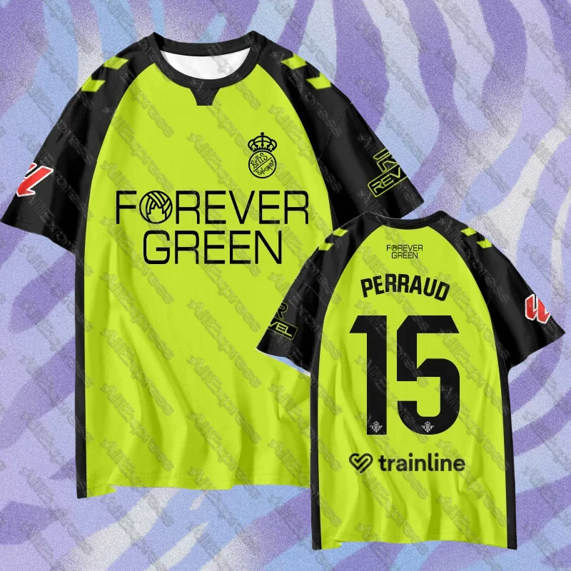 24-25 رويال بيتيس جيرسي أنتوني ملابس كرة القدم لاعب نسخة التجفيف السريع قصيرة الأكمام تي شيرت الرجال والنساء نصف كم