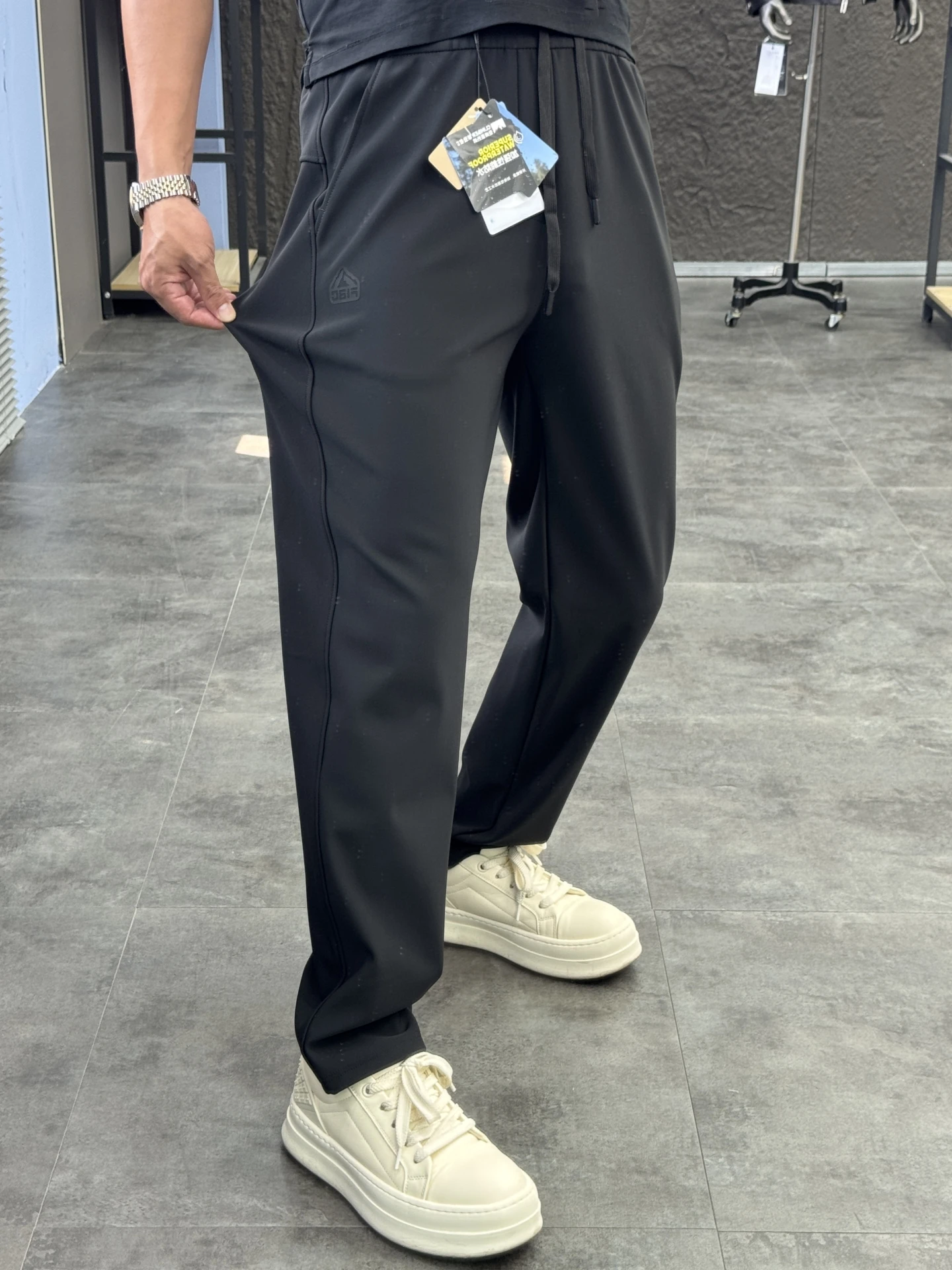 

Men's Comfortable Thiened Elastic Casual Pants Pampa& Brand Straight Leg Cone aped Soft Warm Daily Wear Polyester Fiber