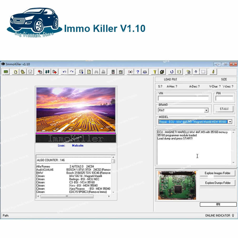 ECU Programmer Tool Newest IMMO Off Software v1.1 Immo Killer for Car Repairing Passing Virigining the Immobilizer send link