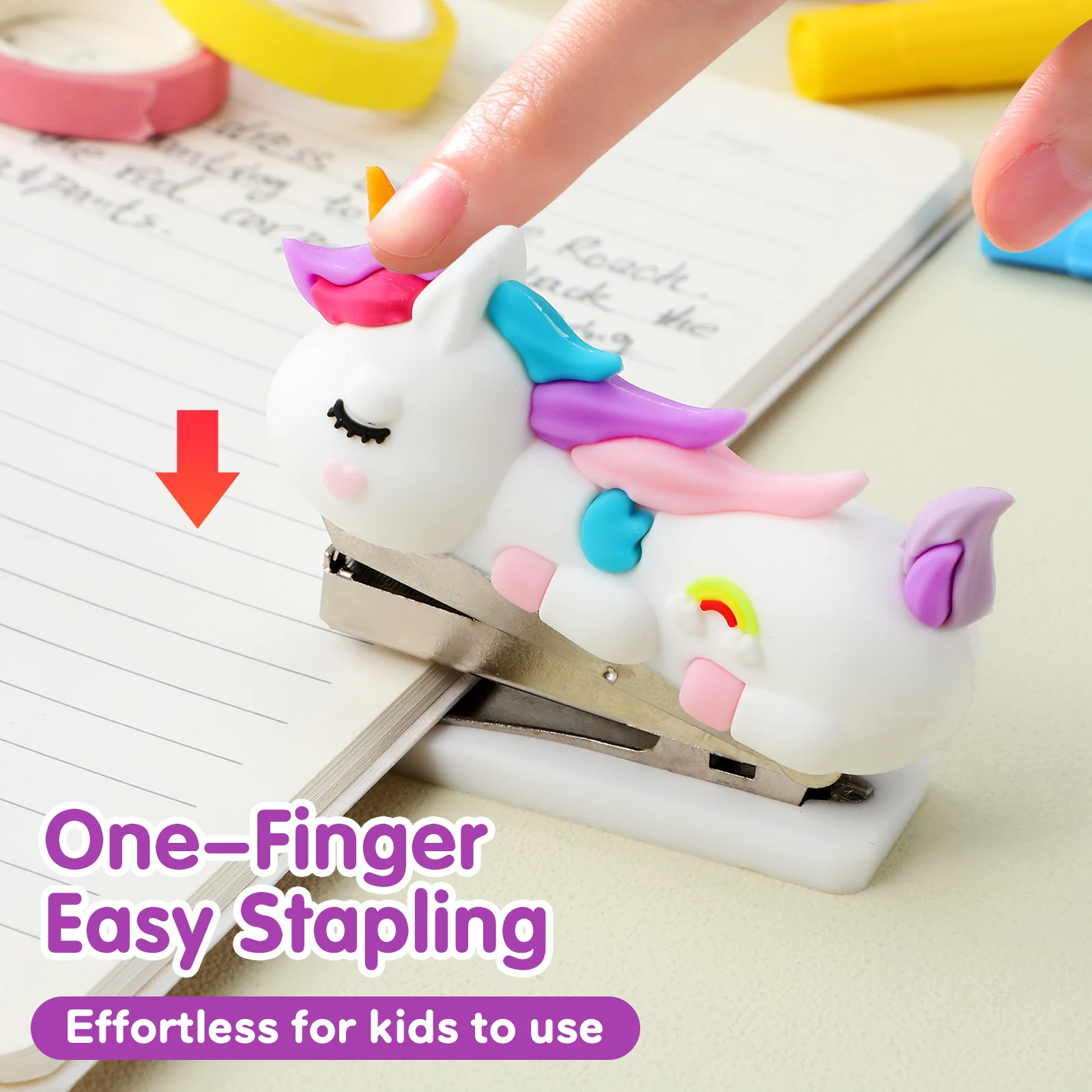 دباسة أنيقة محمولة بتصميم مدمج، خامة آمنة وفعالة، دباسة مكتب المدرسة المنزلية #5