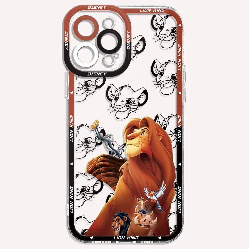 Case for Apple iPhone 11 12 Mini 8 XR 15 Plus 7 6s 14 Pro X XS SE 13 Pro Max Cartoon Disney The Lion King Simba Cover