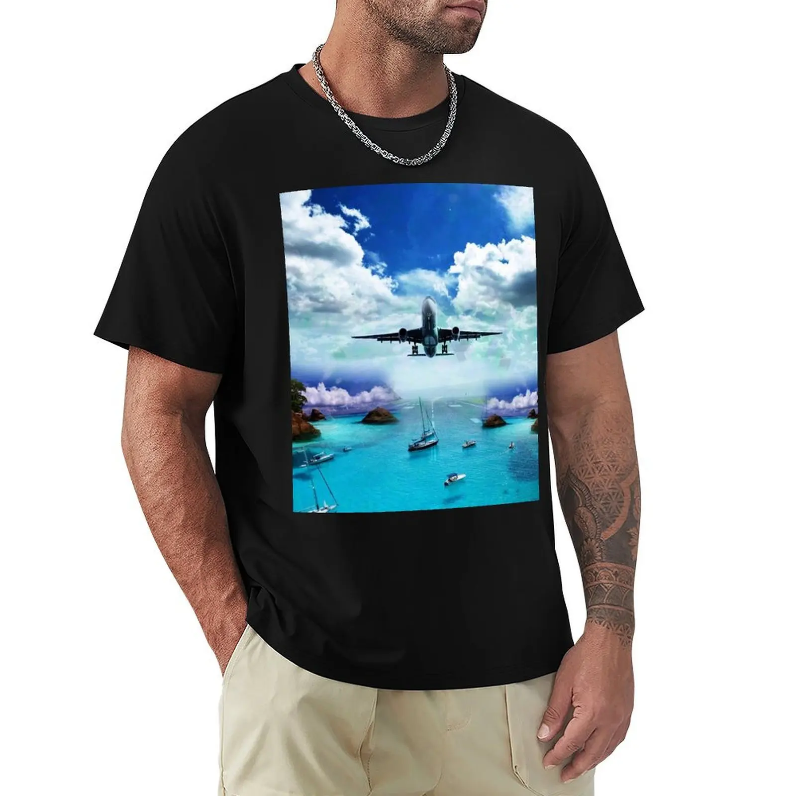 Welcome to the Tropics T-Shirt Sporty Breathable Short Sleeve T-Shirt